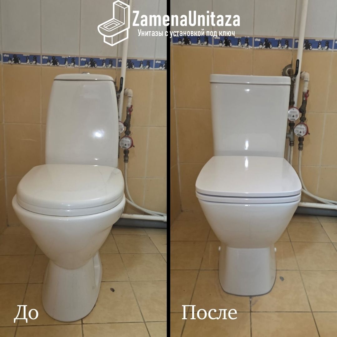 Установка унитаза Сантек Нео Горизонтальный Выпуск Безободковый Под Ключ