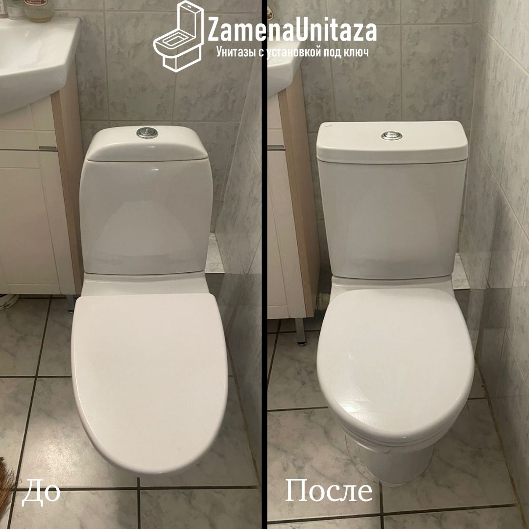 Установка унитаза Сантек Лига Косой Выпуск Под Ключ